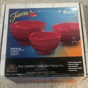 Fiesta Scarlet Baking Bowl Trio
